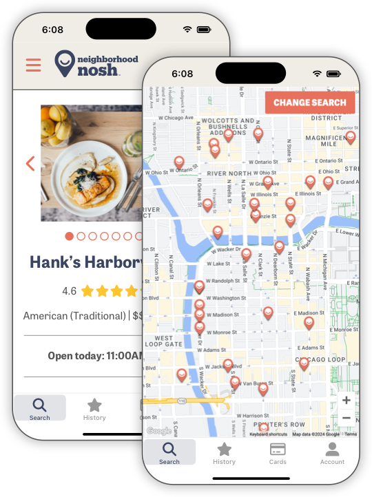Screenshot of iOS version of Neighborhood Nosh Rewards app